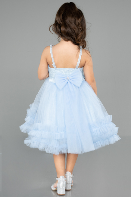 Abendkleid für Kinder Kurz Blau ABK2567