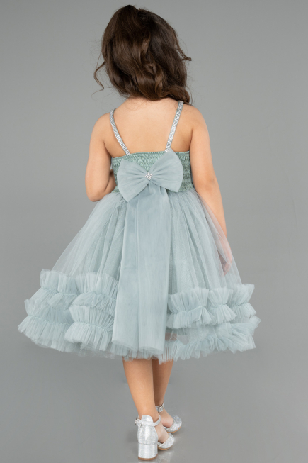 Abendkleid für Kinder Kurz Minzgrün ABK2567