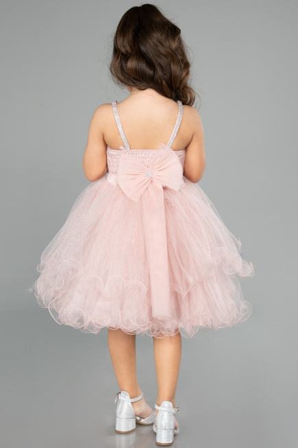 Abendkleid für Kinder Kurz Altrosa ABK2569
