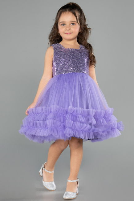 Abendkleid für Kinder Kurz Violette ABK2570