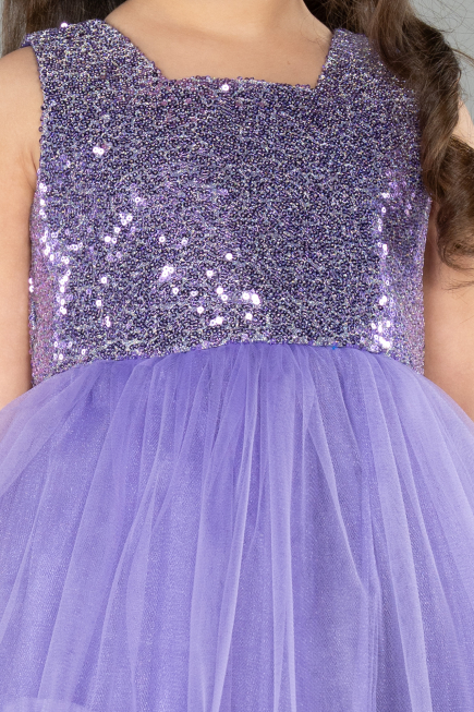 Abendkleid für Kinder Kurz Violette ABK2570