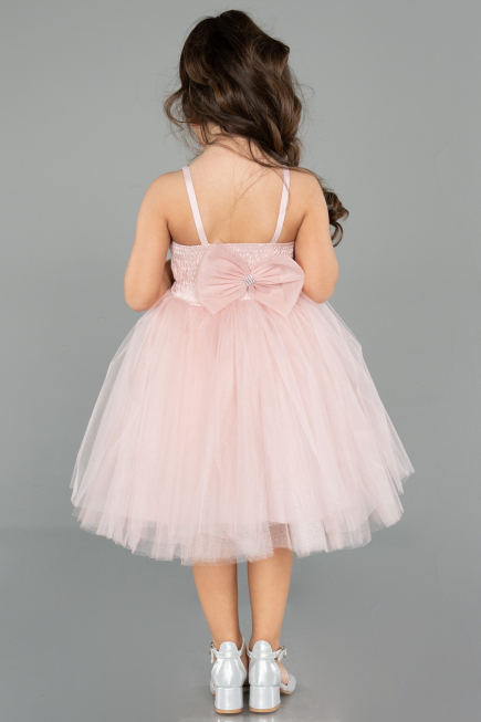 Abendkleid für Kinder Kurz Altrosa ABK2571