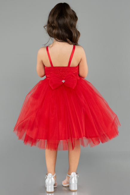 Abendkleid für Kinder Kurz Rot ABK2571