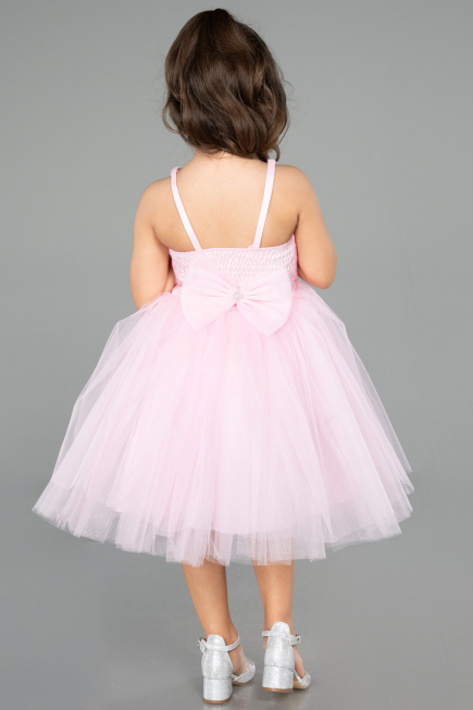 Abendkleid für Kinder Kurz Puder ABK2571
