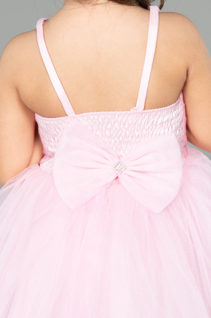 Abendkleid für Kinder Kurz Puder ABK2571