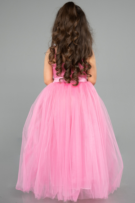 Abendkleid für Kinder Lang Rosa ABU3031