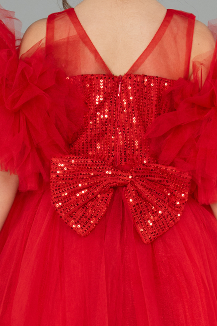Abendkleid für Kinder Kurz Rot ABK2572
