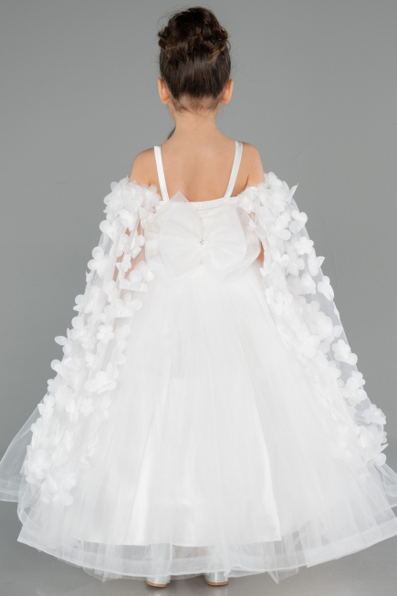 Brautkleid für Kinder Lang Weiß ABG179