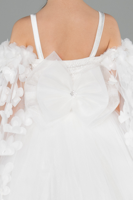 Brautkleid für Kinder Lang Weiß ABG179