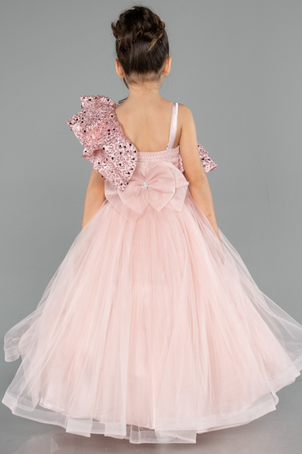 Brautkleid für Kinder Lang Puder ABG180