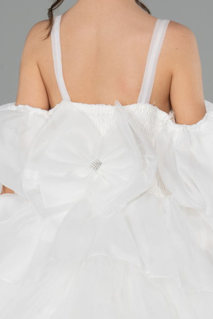 Brautkleid für Kinder Lang Weiß ABG181