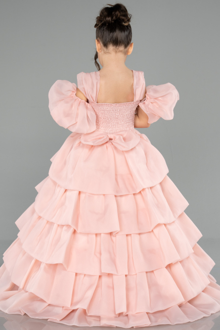 Brautkleid für Kinder Lang Puder ABG184