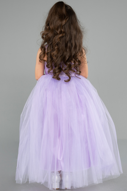 Lila Abendkleid Für Kinder Lang ABU3031