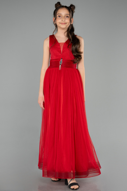 Abendkleid für Kinder Lang Rot ABU2447