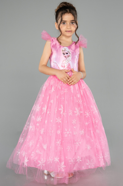 Abendkleid für Kinder Lang Rosa ABU5906