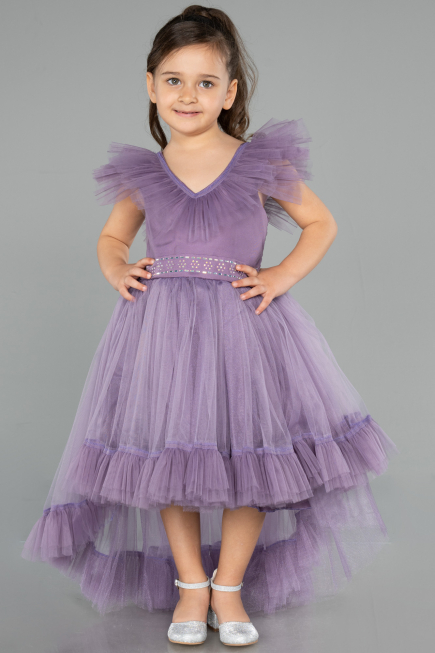Abendkleid für Kinder Lang Lavendel ABU4239