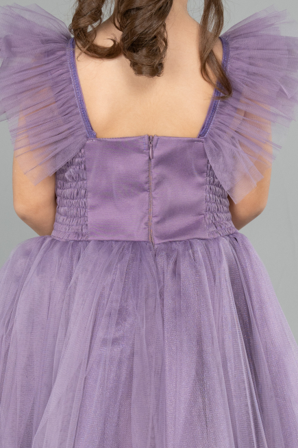 Abendkleid für Kinder Lang Lavendel ABU4239