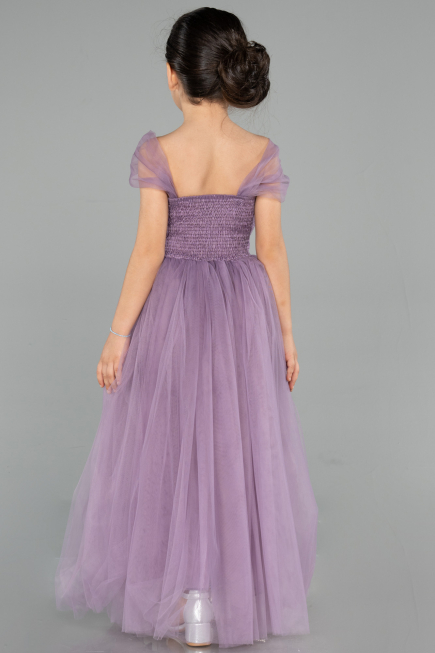 Lavendel Abendkleid Für Kinder Lang ABU3566