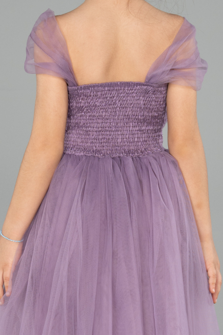 Lavendel Abendkleid Für Kinder Lang ABU3566