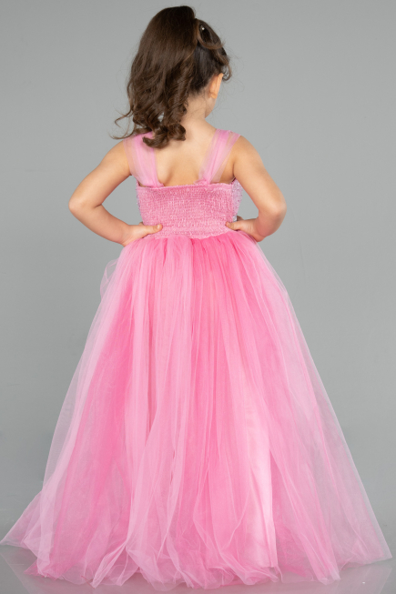 Abendkleid für Kinder Lang Rosa ABU3566