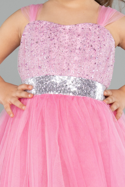 Abendkleid für Kinder Lang Rosa ABU3566