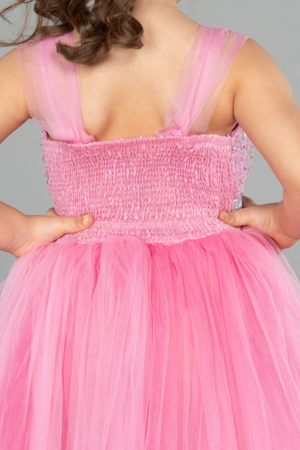Abendkleid für Kinder Lang Rosa ABU3566