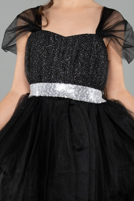 Abendkleid für Kinder Lang Schwarz ABU3566