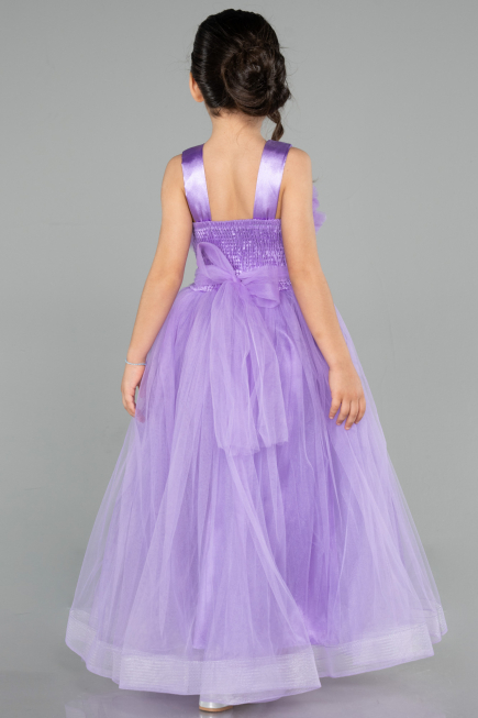 Abendkleid für Kinder Lang Lila ABU3909