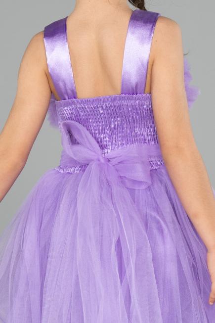 Abendkleid für Kinder Lang Lila ABU3909