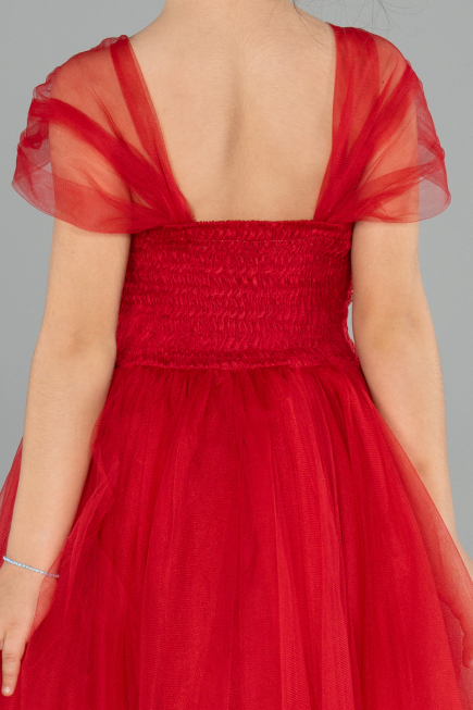 Abendkleid für Kinder Lang Rot ABU3566