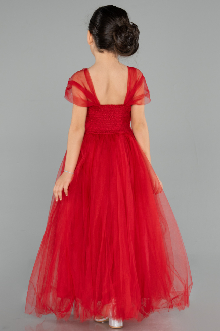 Abendkleid für Kinder Lang Rot ABU3566