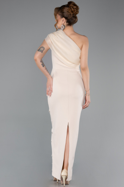 Beige Partykleid Midi ABK2337