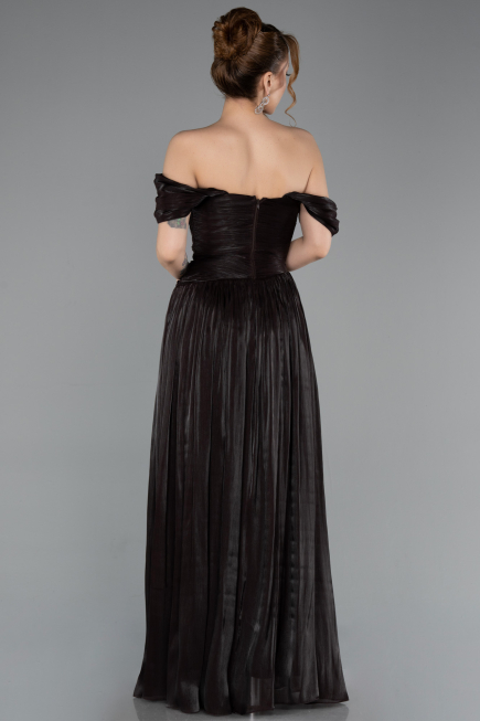Abschlusskleid Lang Chiffon Braun ABU5920