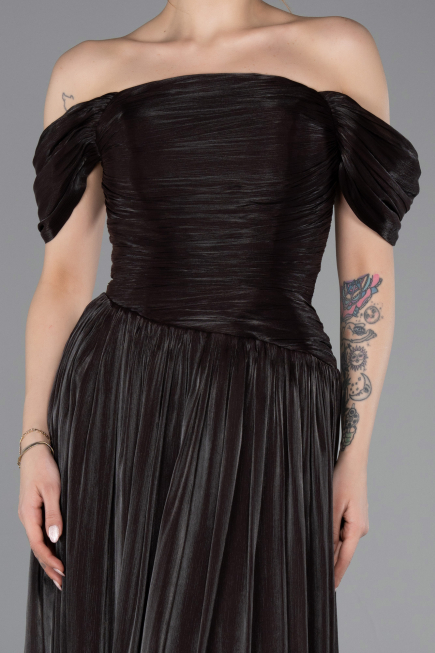 Abschlusskleid Lang Chiffon Braun ABU5920