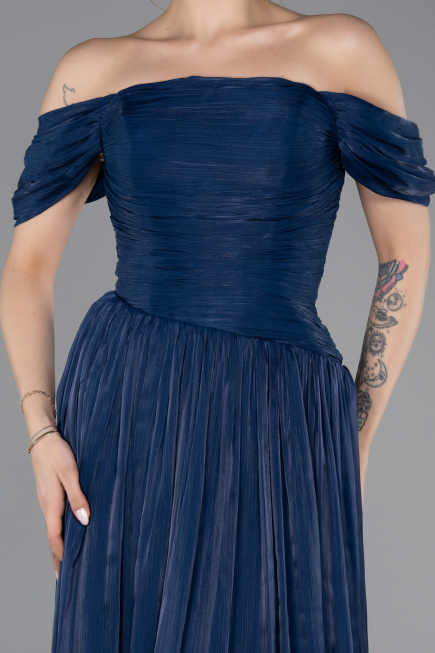 Abschlusskleid Lang Chiffon Marineblau ABU5920
