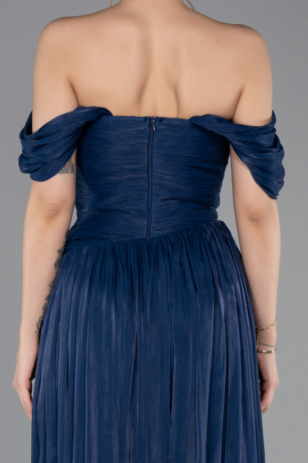 Abschlusskleid Lang Chiffon Marineblau ABU5920