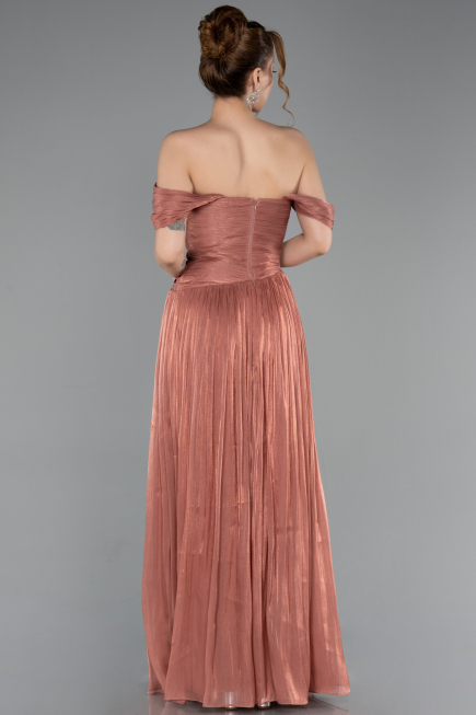 Abschlusskleid Lang Chiffon Zimtfarben ABU5920