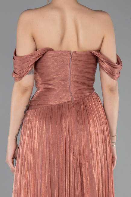 Abschlusskleid Lang Chiffon Zimtfarben ABU5920