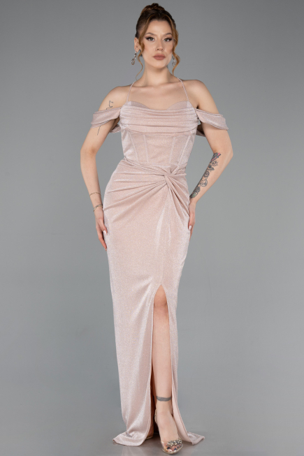 Abschlusskleid Lang Puder ABU5925