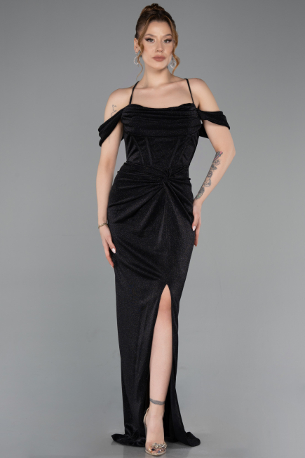 Abschlusskleid Lang Schwarz ABU5925