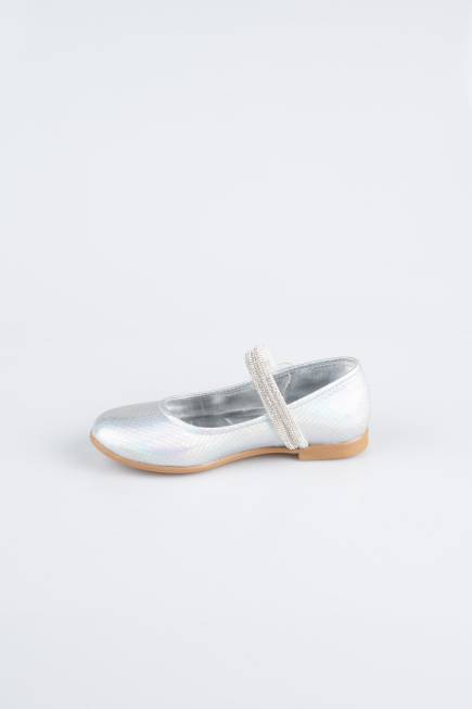 Kinder-Ballerina Gemustert Silber ORS3101
