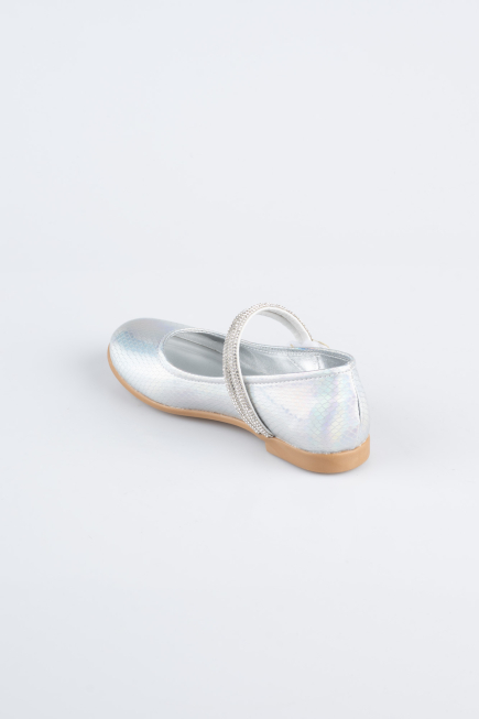Kinder-Ballerina Gemustert Silber ORS3101