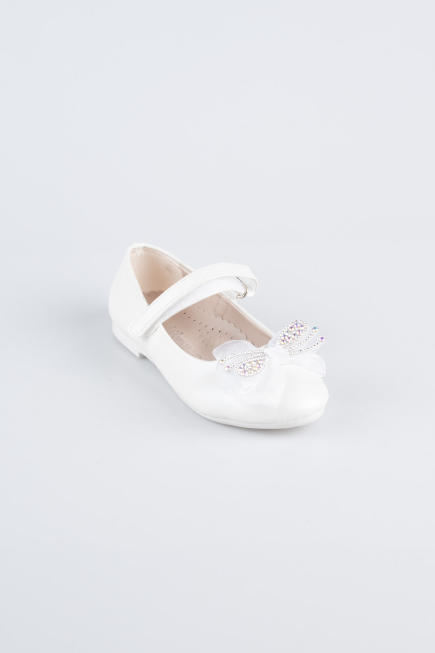Kinder-Ballerina Leder Weiß SE2