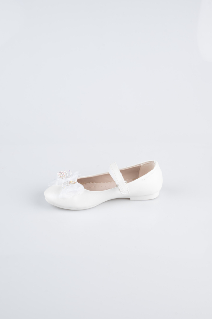 Kinder-Ballerina Leder Weiß SE2