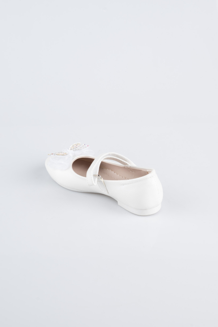 Kinder-Ballerina Leder Weiß SE2