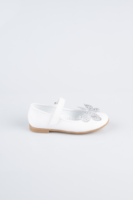 Kinder-Ballerina Lackleder Weiß ORR3100