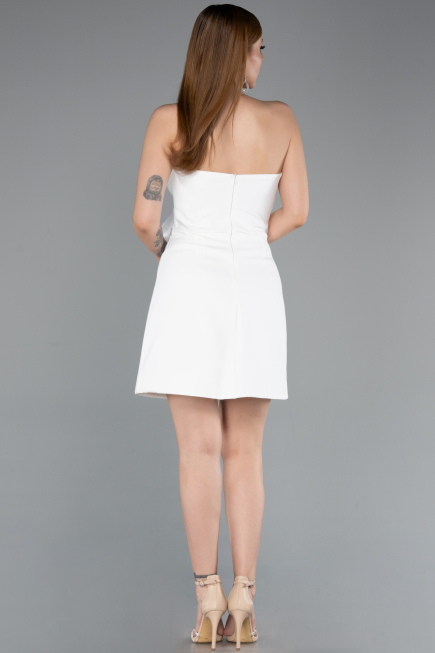 Partykleid Kurz Weiß ABK2582