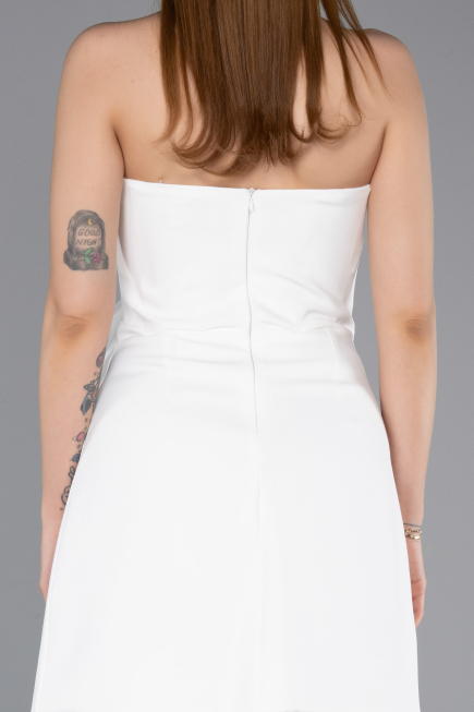 Partykleid Kurz Weiß ABK2582