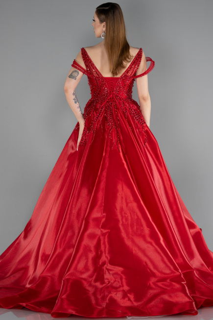 Designer Abendkleid Lang Rot ABU5962