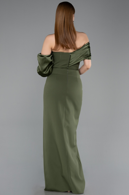 Khaki Abendkleid Lang ABU4024